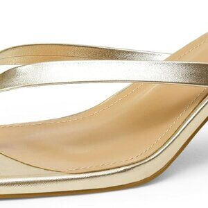 Women Flip Flops Faux Leather 2 Inch Low Kitten Heels Casual Dress